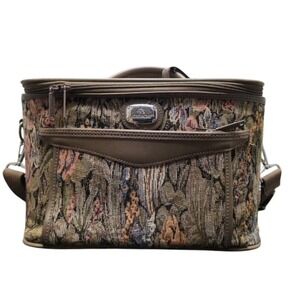 Vintage Jordache Floral Tapestry Travel‎ Makeup Tote Bag Carry-On Style